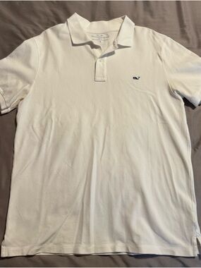 Men's White Vineyard Vines Polo Shirt